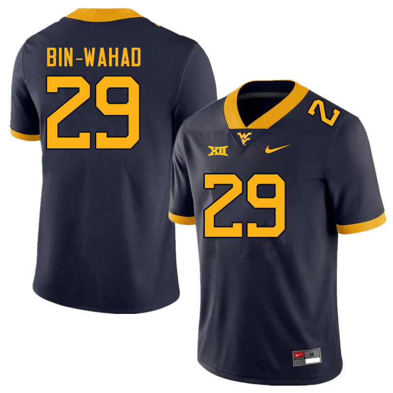 Men #29 Mumu Bin-Wahad West Virginia Mountaineers College Football Jerseys Sale-Navy - Click Image to Close